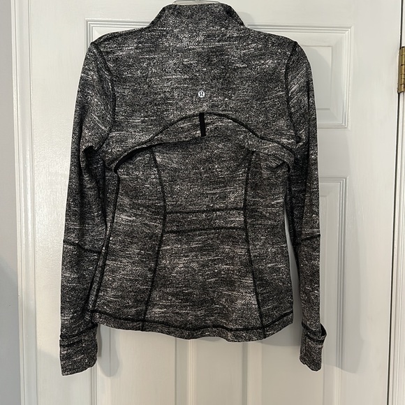 Lululemon Define Jacket Rush Jacquard Black White Size 8 - Picture 10 of 11